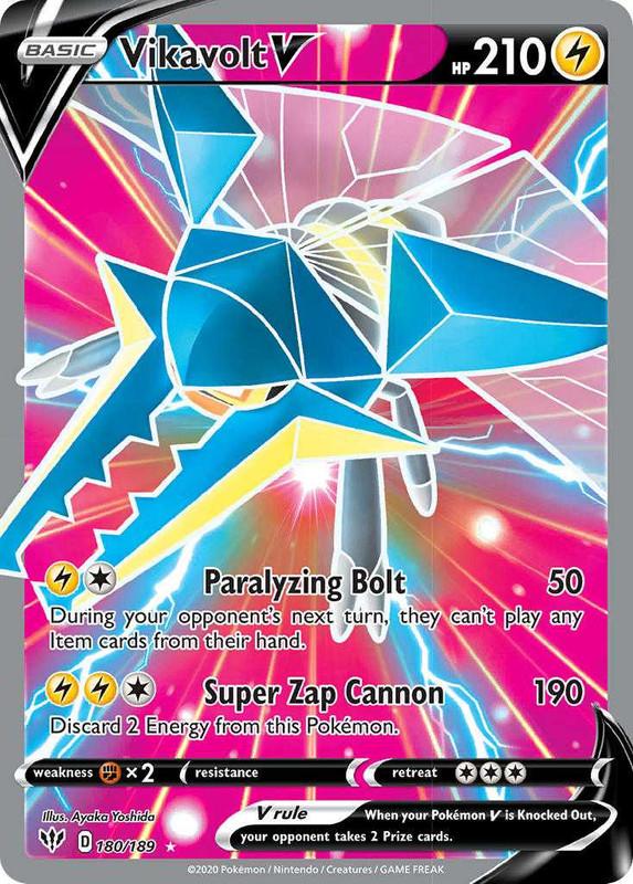 (180/189) Vikavolt V Full Art Ultra Rare - Darkness Ablaze - Card Croc