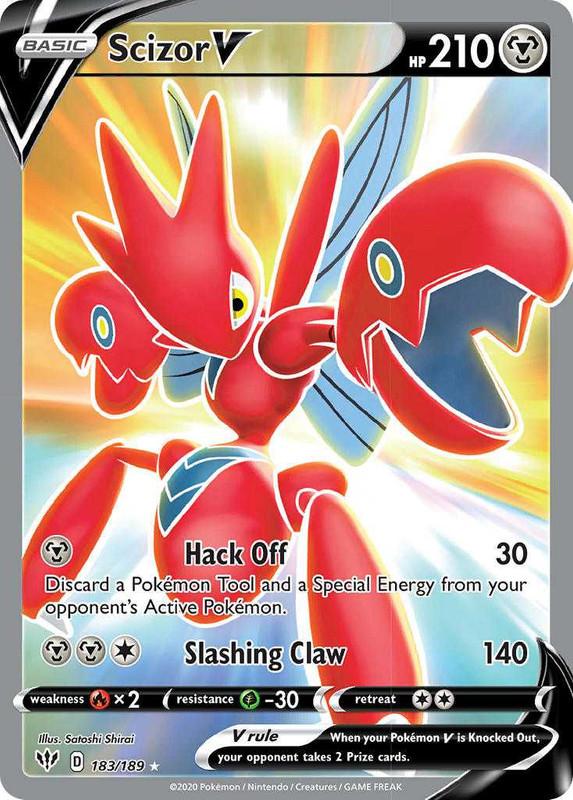 (183/189) Scizor V Full Art Ultra Rare - Darkness Ablaze - Card Croc