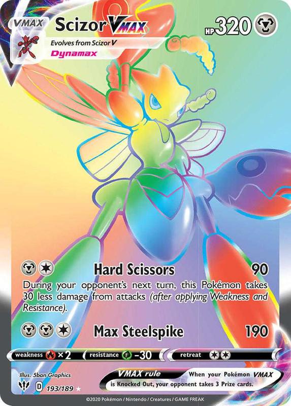 (193/189) Scizor VMAX Hyper Secret Rare - Darkness Ablaze - Card Croc