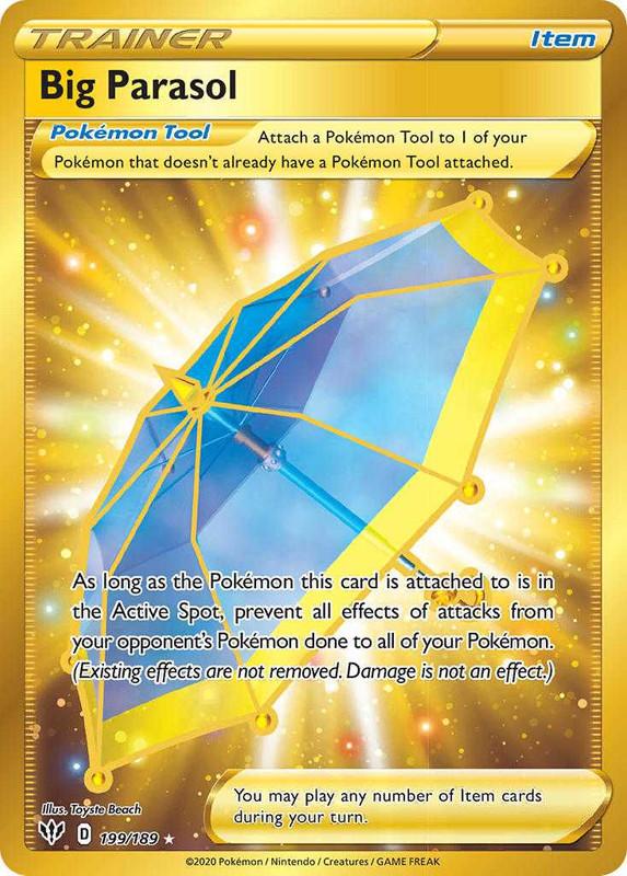 (199/189) Big Parasol Gold Secret Rare - Darkness Ablaze - Card Croc