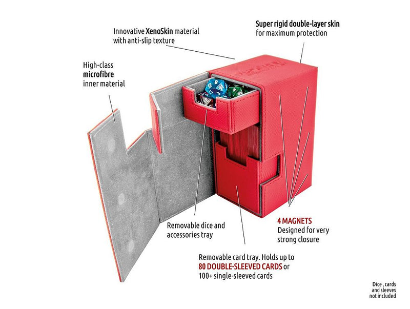 Ultimate Guard Flip n Tray Deck Case 80+ Standard Size XenoSkin Deck Box - Card Croc